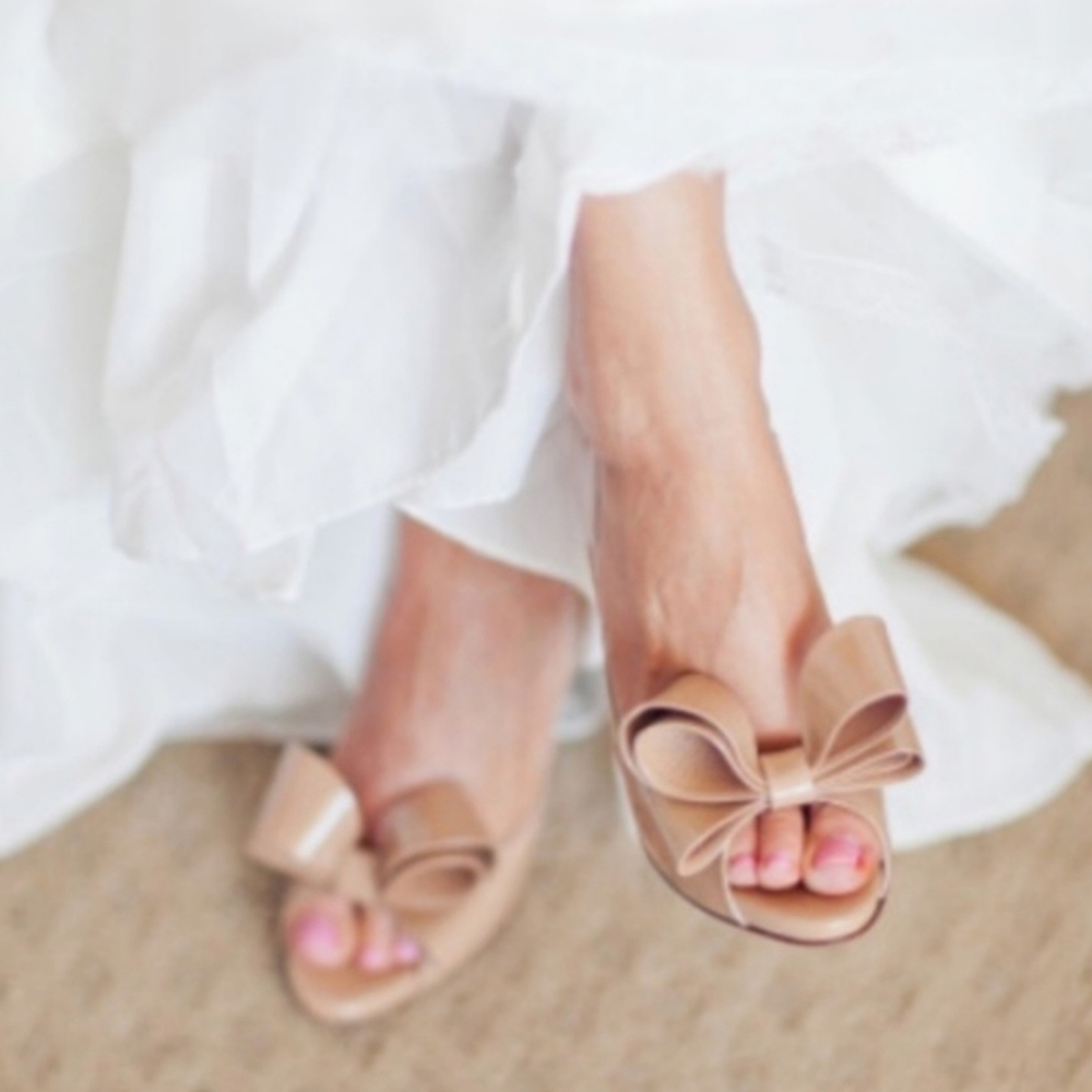 Valentino heels, patent with bow